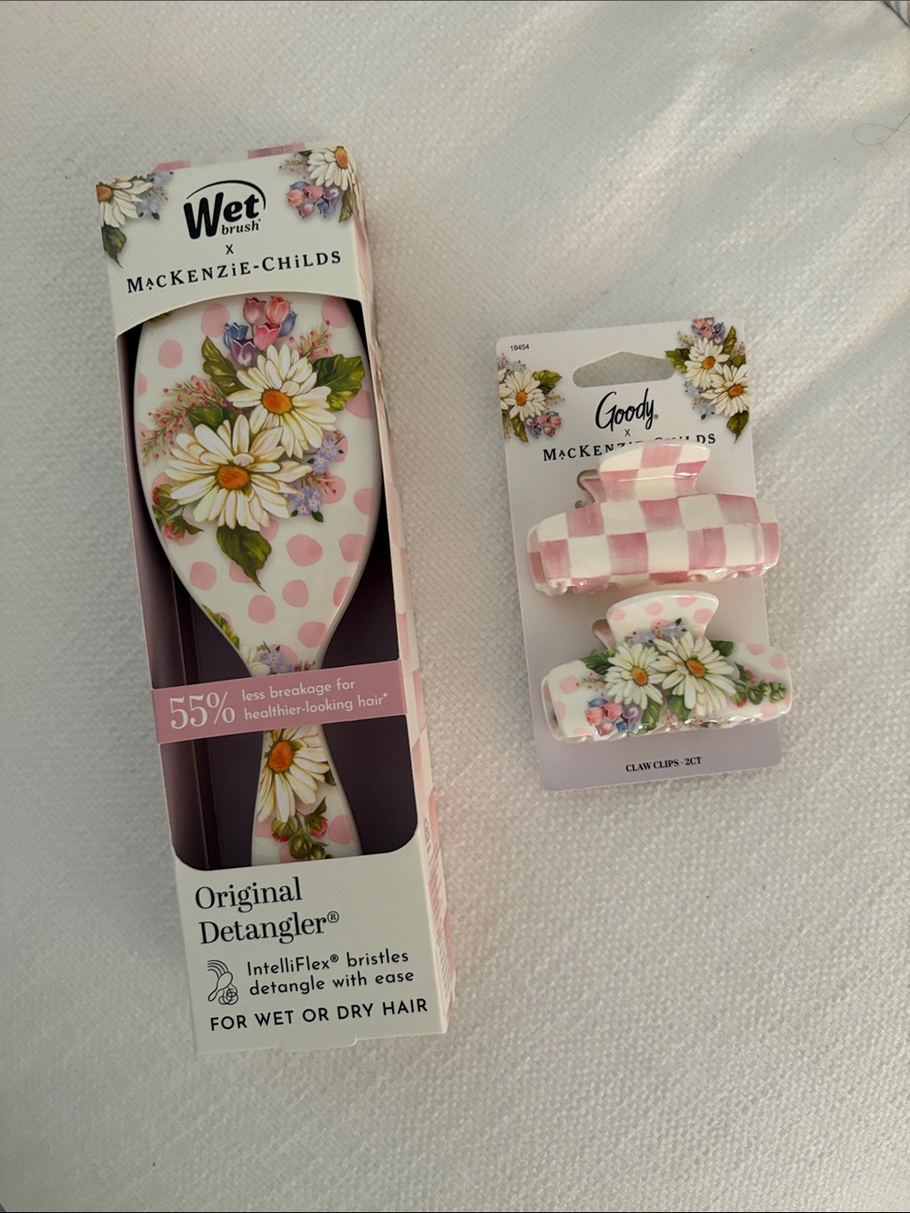 Mackenzie Childs Wet Brush & Claw Clips